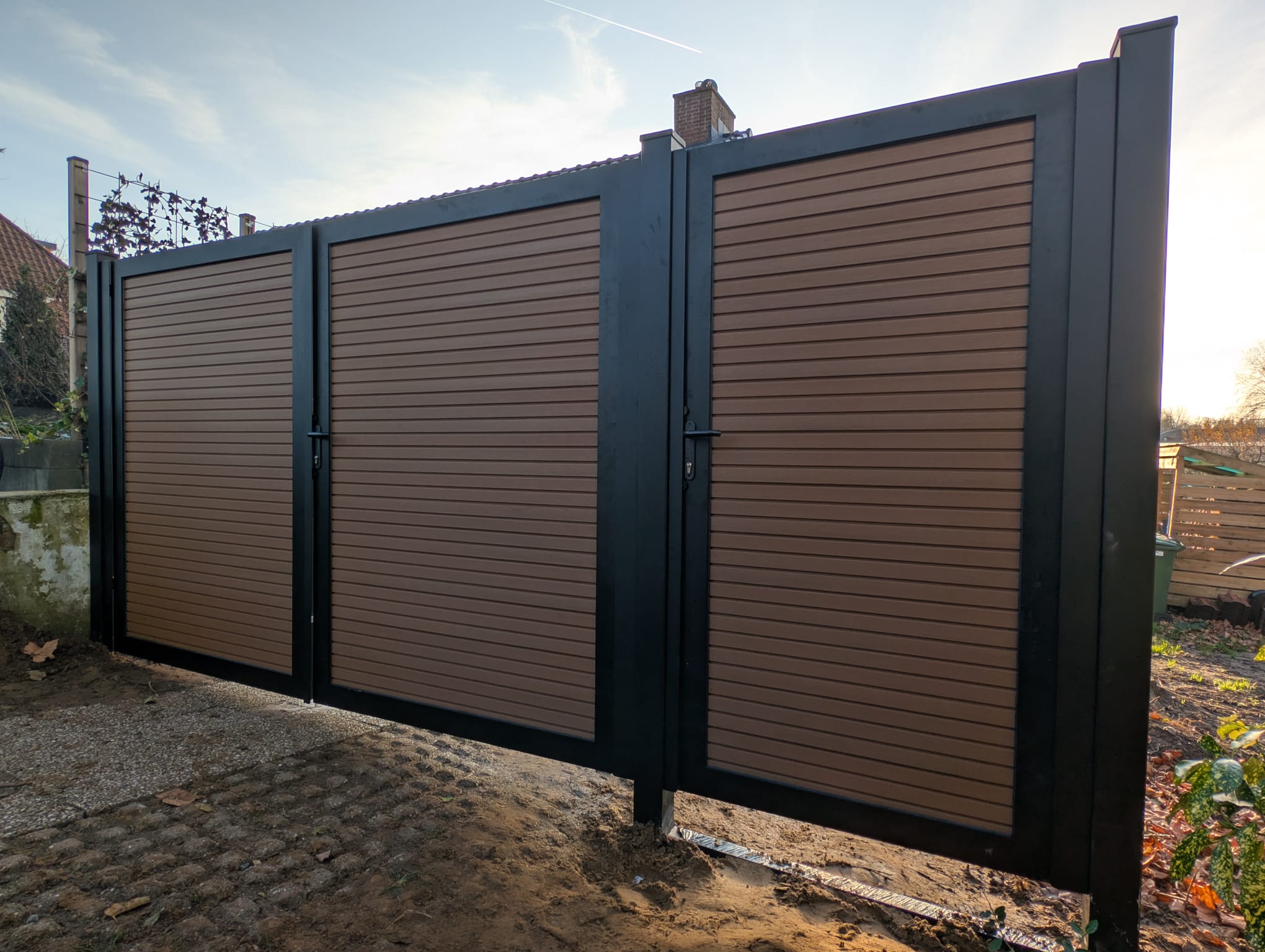 Dubbele poort Universal composiet horizontaal